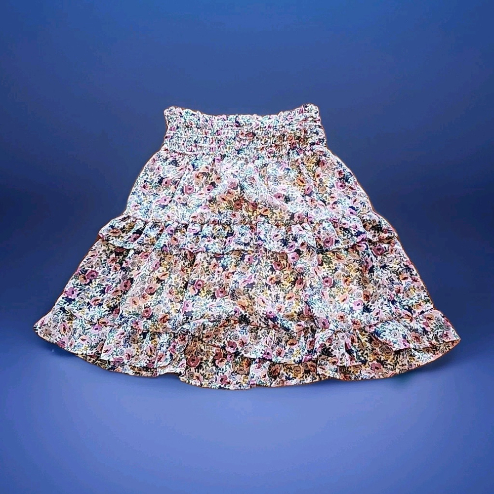 Sienna Sky Women's Floral Ruffled Skirt Size Small Spring Pull On. - Picture 2 of 7